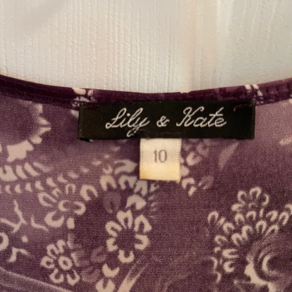 Lily and Kate purple wrap dress - Picture 2 of 5
